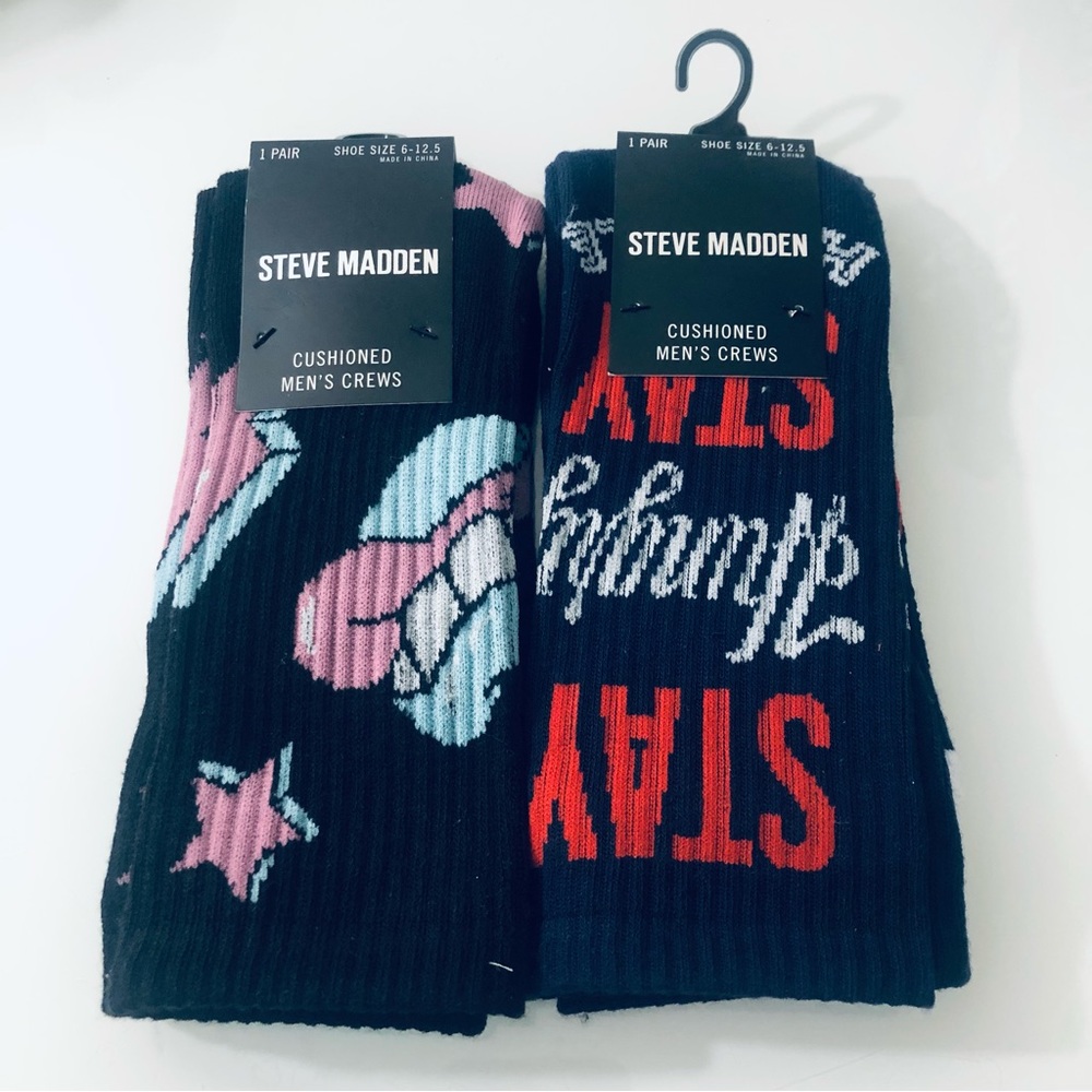 STEVE MADDEN CUSHIONED MEN’S CREWS SOCK SET.SIZE 6-12.5